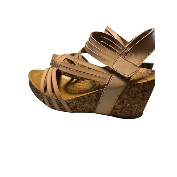 Blowfish Malibu Helm Platform Sandals Nude Dyecut Size 10 - Picture 5 of 9
